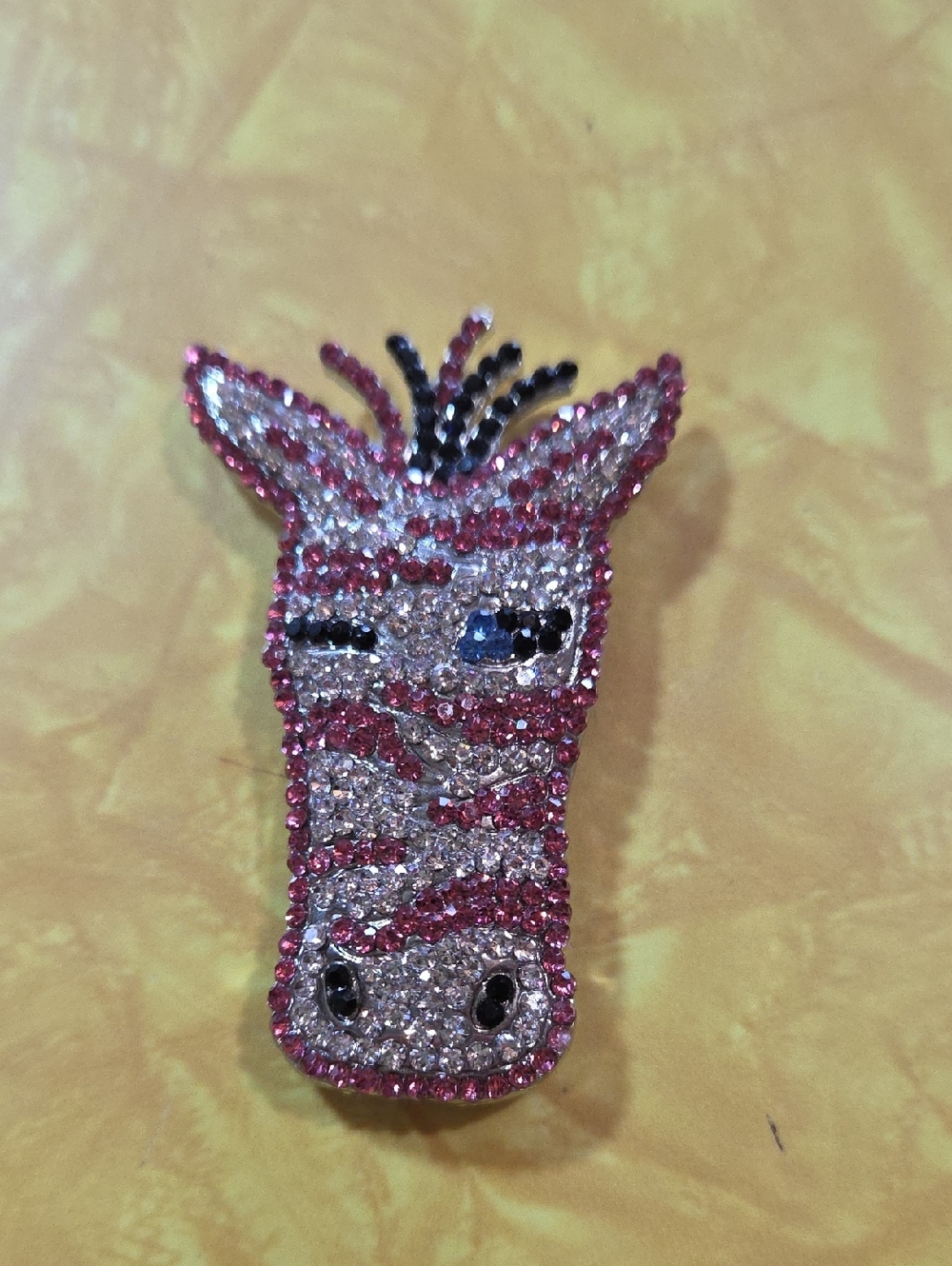 #G Genuine Pink Zebra Magnetic in Pink and Silver